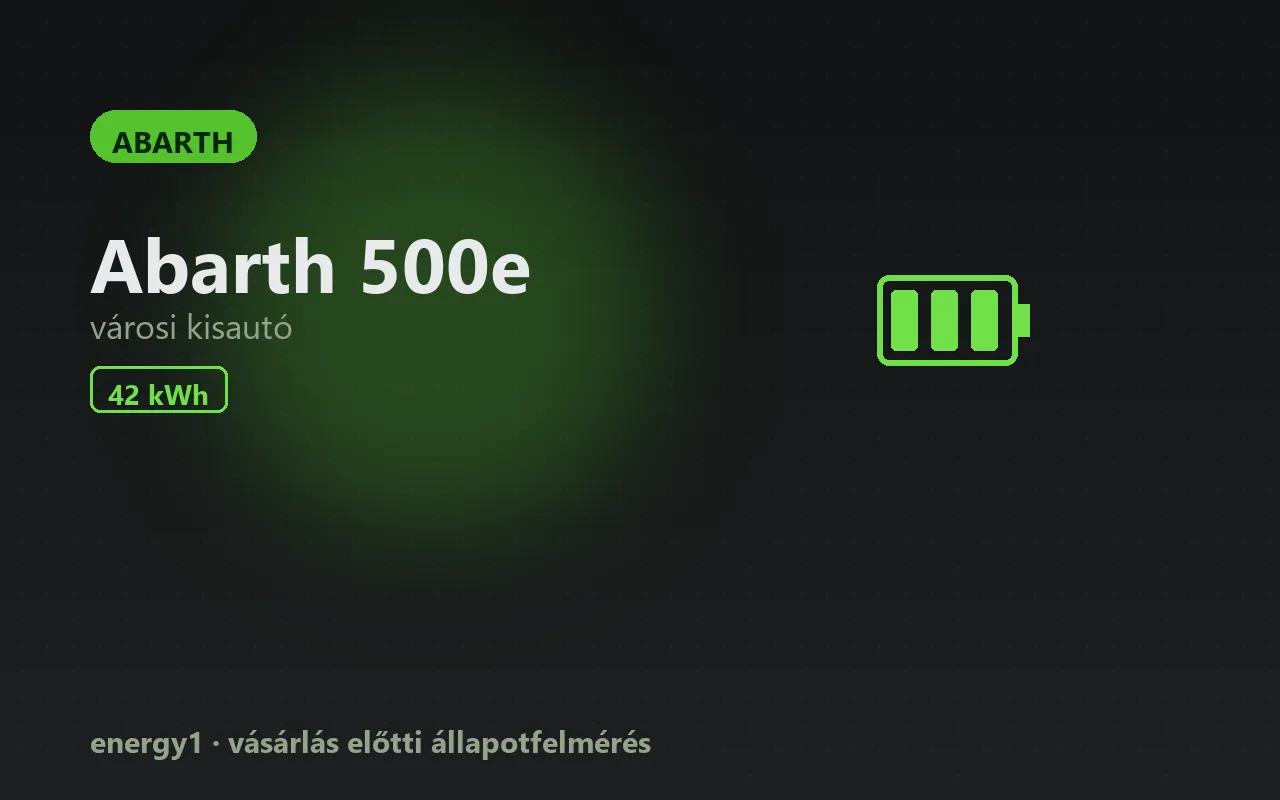Abarth 500e elektromos autó