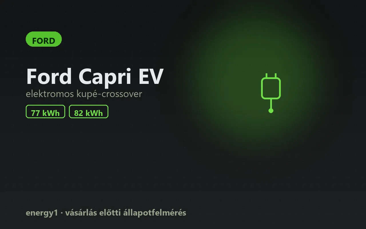 Ford Capri EV elektromos autó