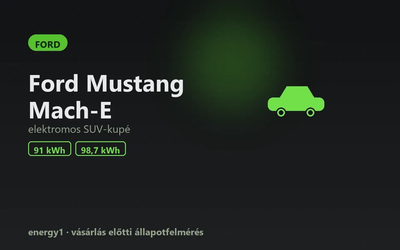 Ford Mustang Mach-E elektromos autó állapotfelmérés