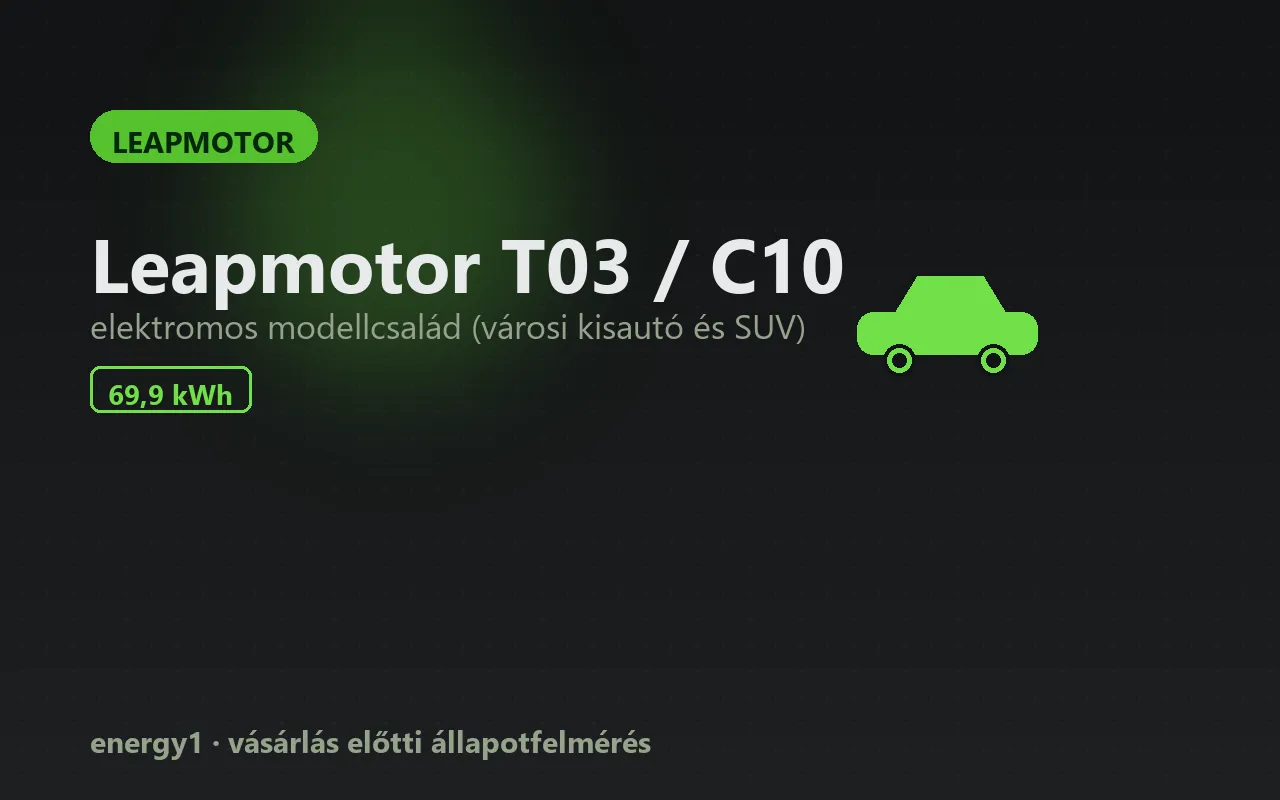 Leapmotor T03 / C10 elektromos autó állapotfelmérés