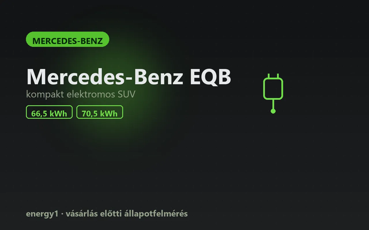 Mercedes-Benz EQB elektromos autó állapotfelmérés
