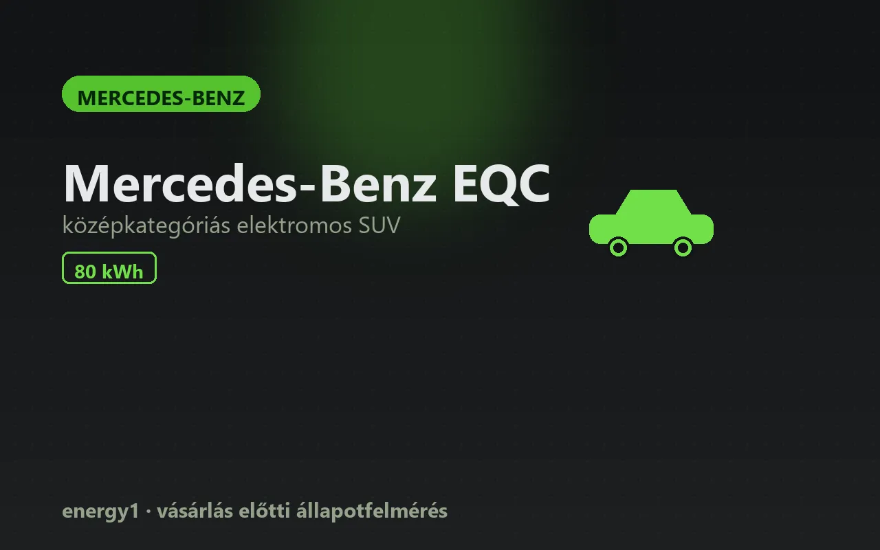 Mercedes-Benz EQC elektromos autó állapotfelmérés