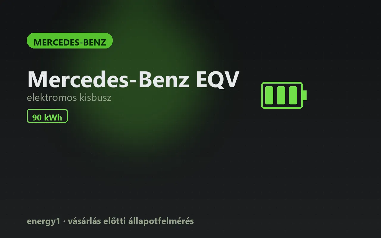 Mercedes-Benz EQV elektromos autó állapotfelmérés