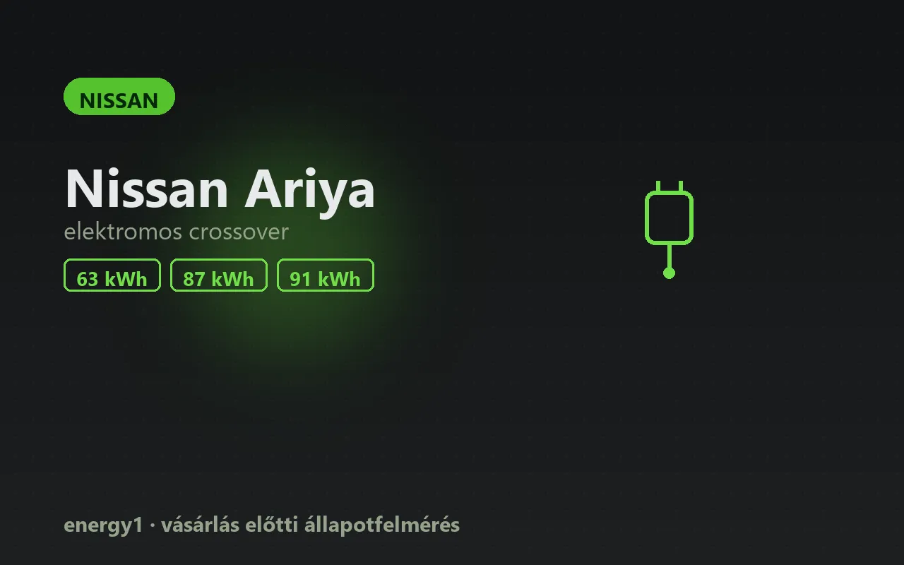 Nissan Ariya elektromos autó állapotfelmérés