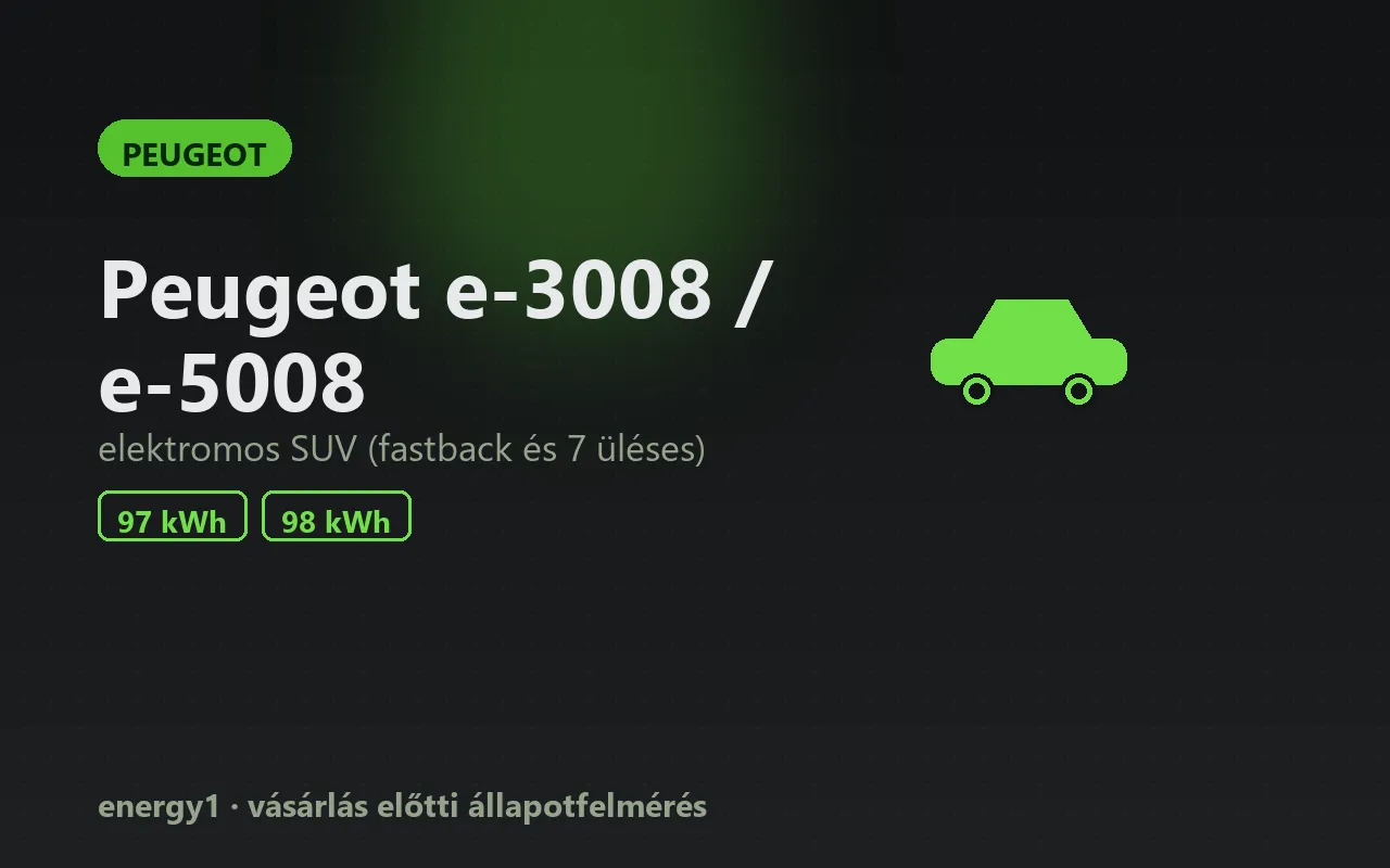Peugeot e-3008 / e-5008 elektromos autó