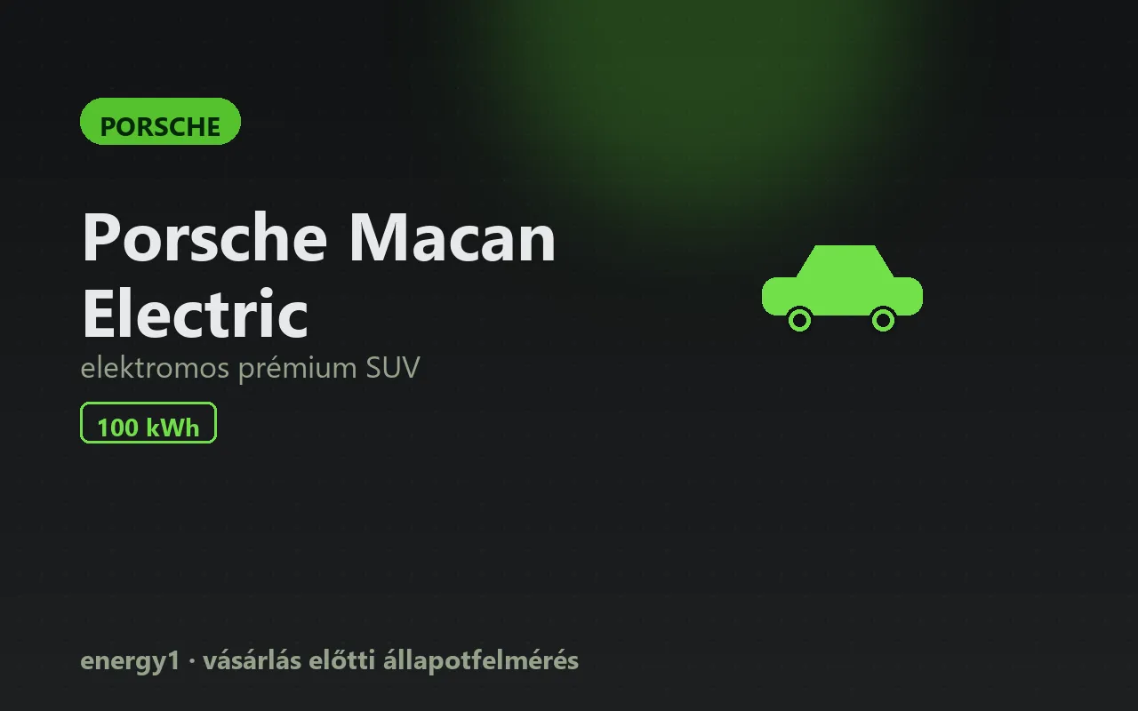 Porsche Macan Electric elektromos autó