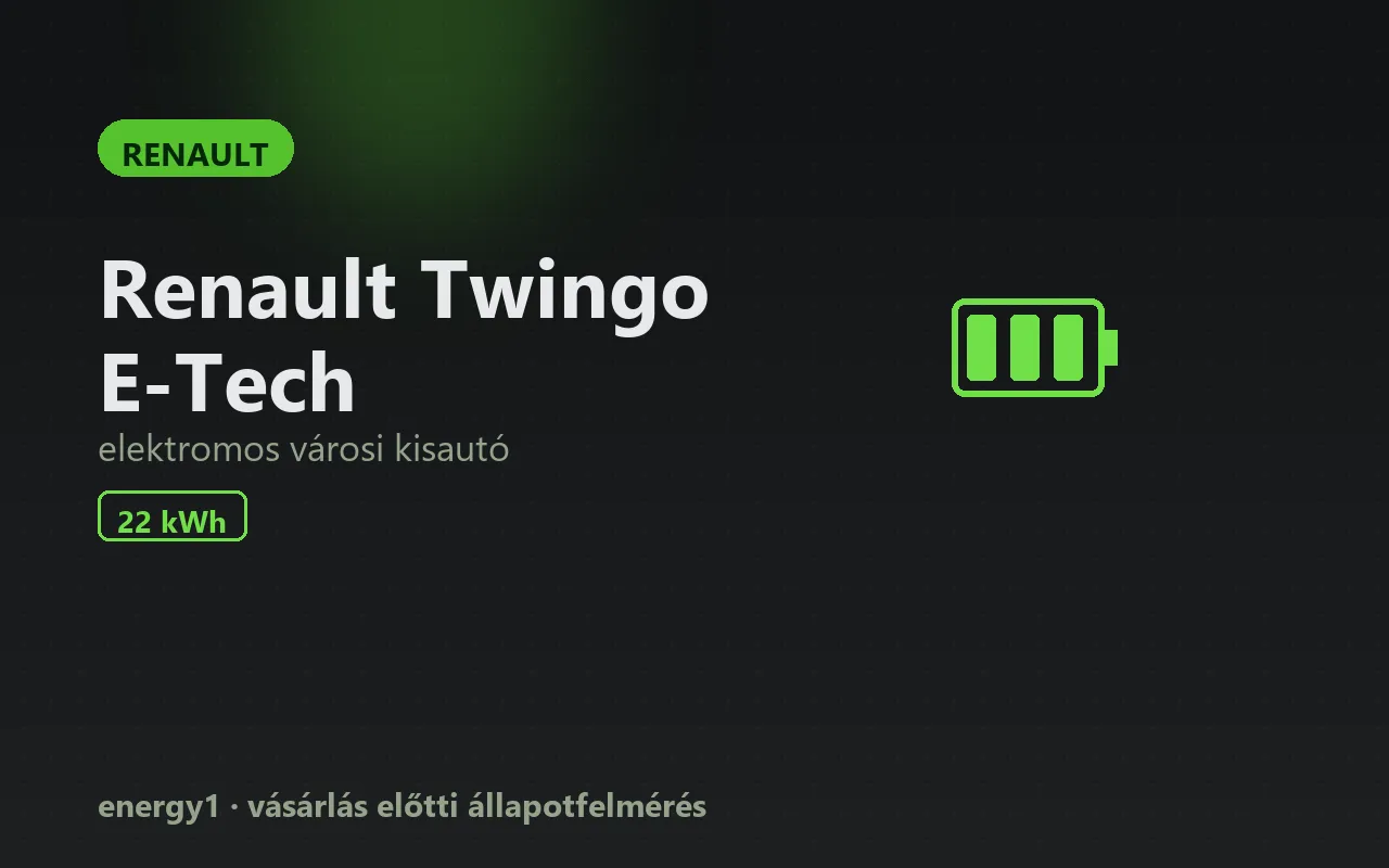 Renault Twingo E-Tech elektromos autó