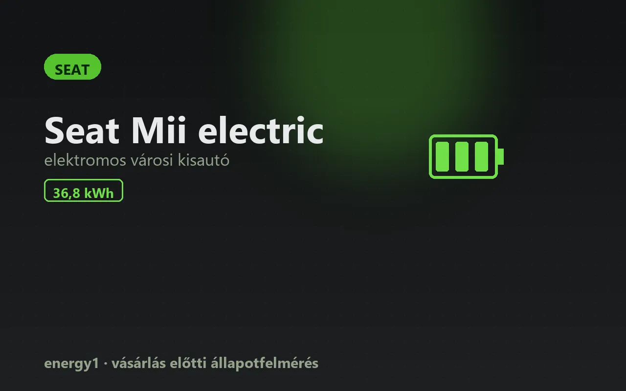 Seat Mii electric elektromos autó