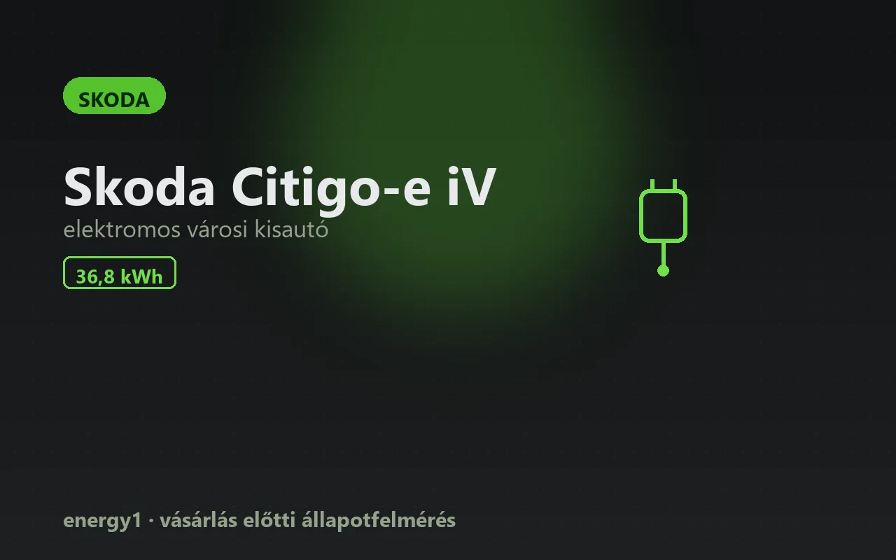 Skoda Citigo-e iV elektromos autó