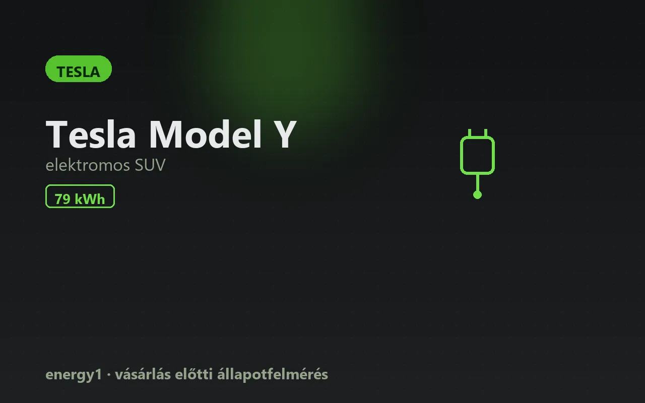 Tesla Model Y elektromos autó