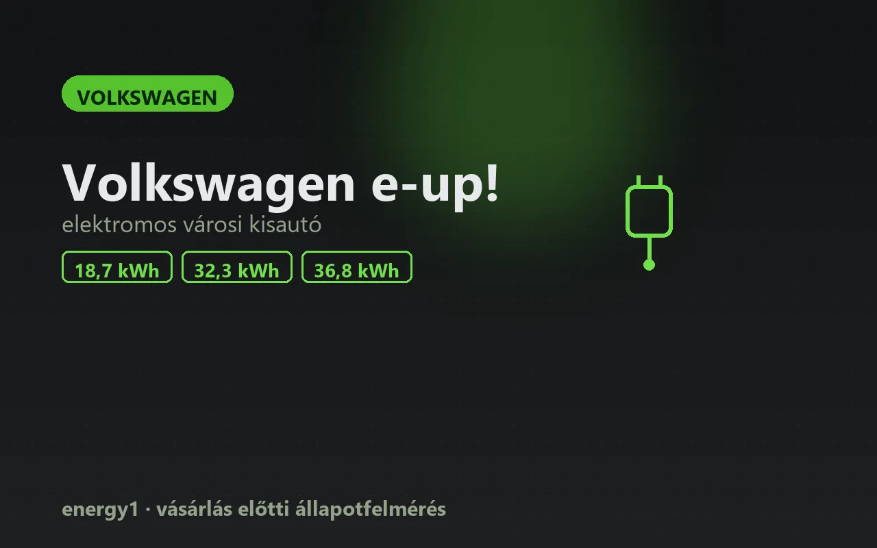 Volkswagen e-up! elektromos autó
