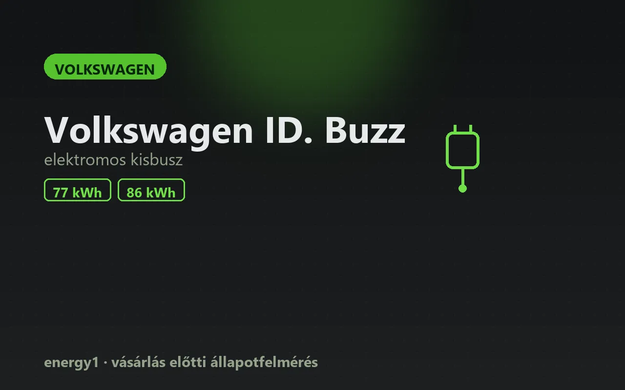 Volkswagen ID. Buzz elektromos autó állapotfelmérés
