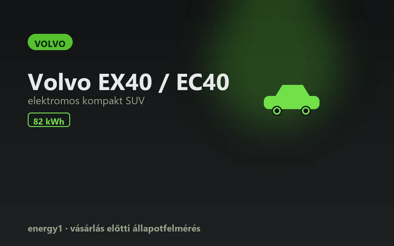 Volvo EX40 / EC40 elektromos autó állapotfelmérés