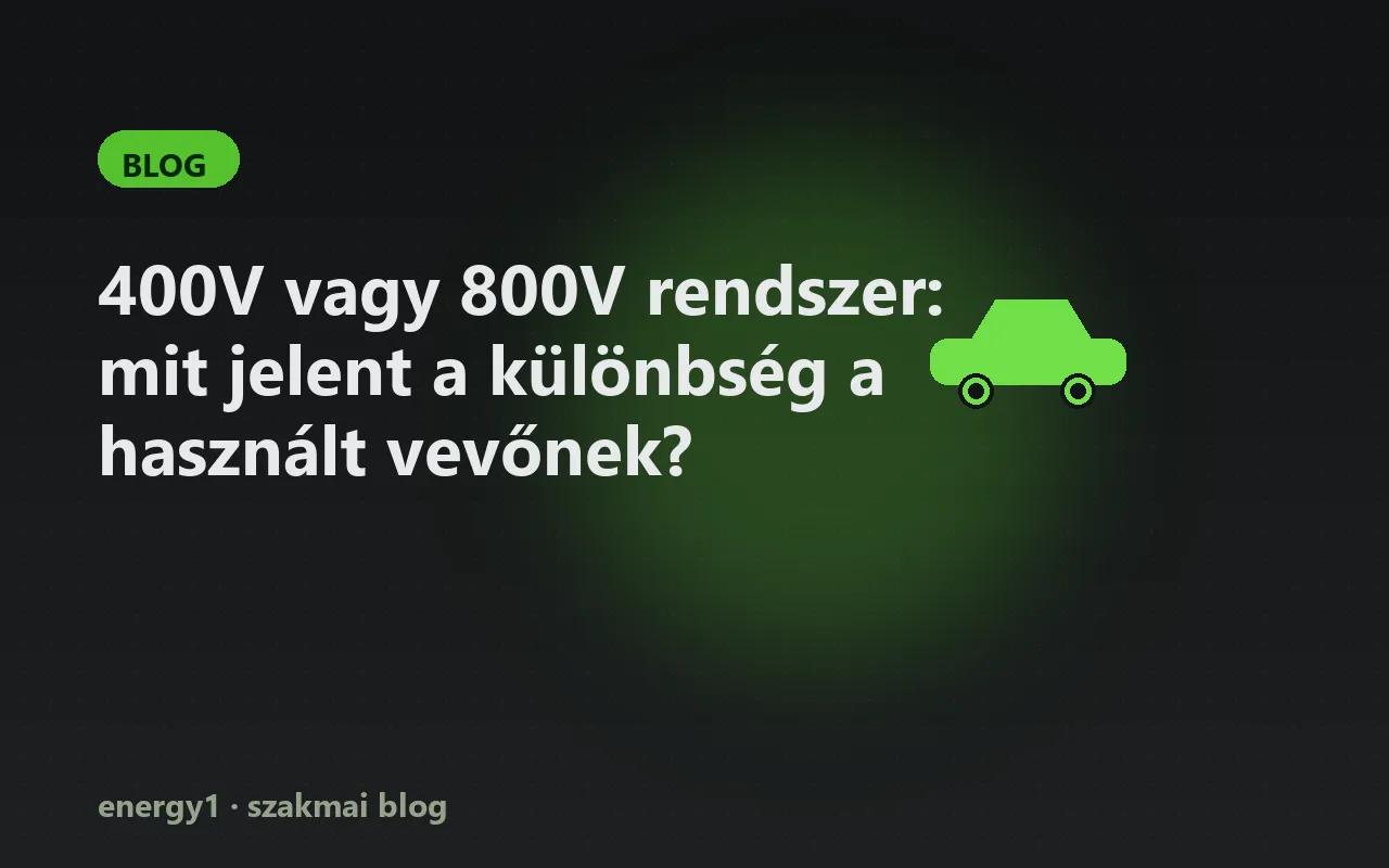 400V vagy 800V rendszer: mit jelent a különbség a használt vevőnek?