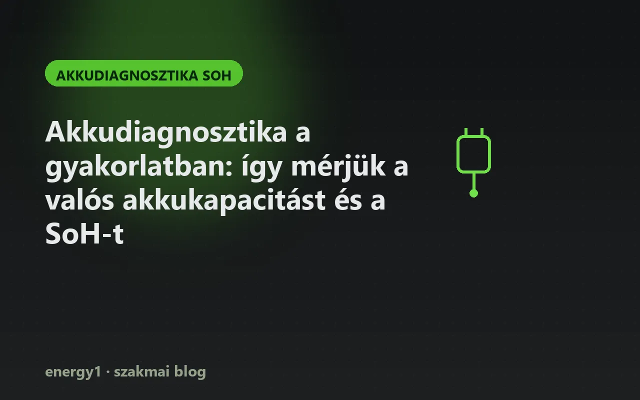 Akkudiagnosztika a gyakorlatban: így mérjük a valós akkukapacitást és a SoH-t - akkudiagnosztika soh