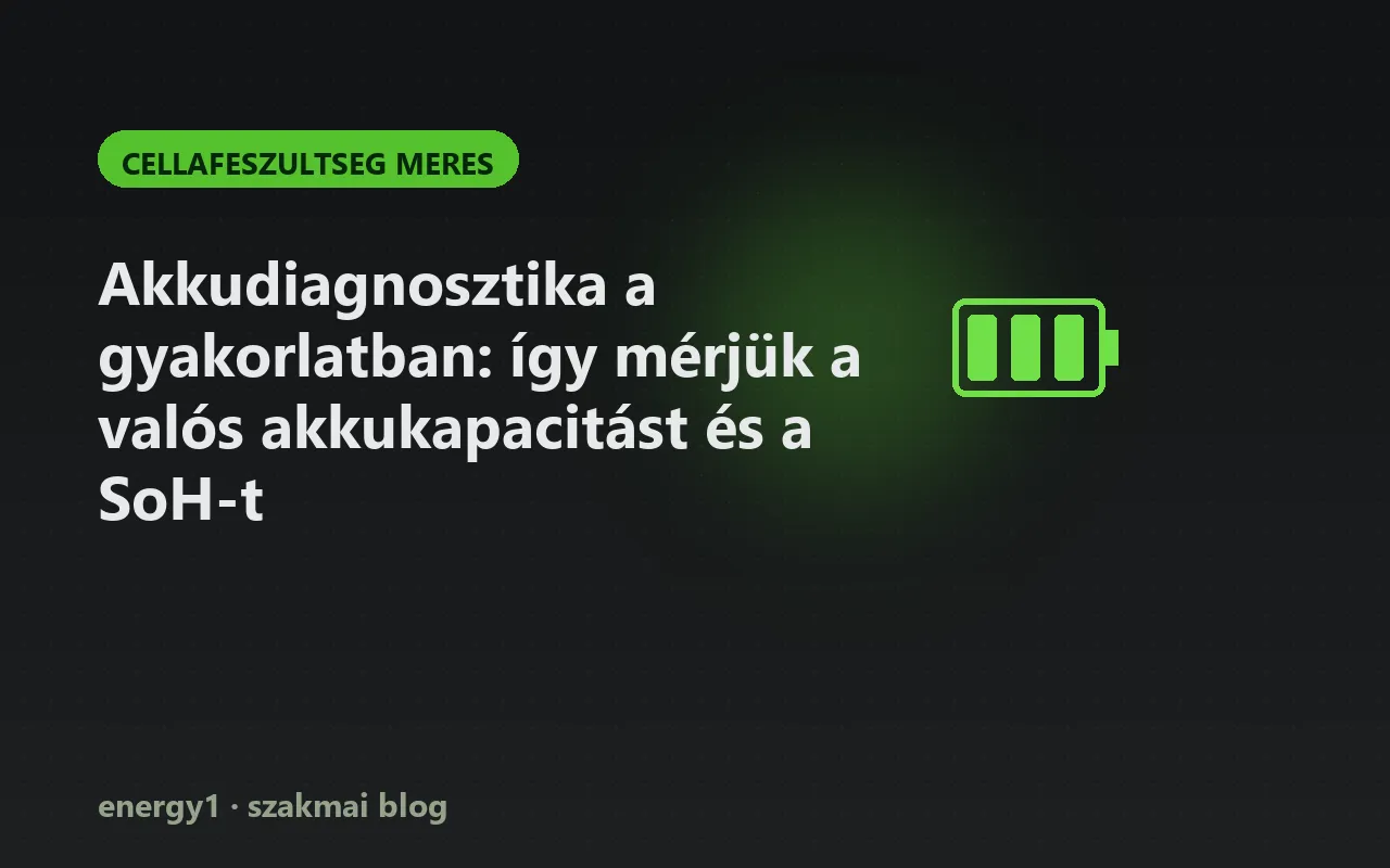 Akkudiagnosztika a gyakorlatban: így mérjük a valós akkukapacitást és a SoH-t - cellafeszultseg meres