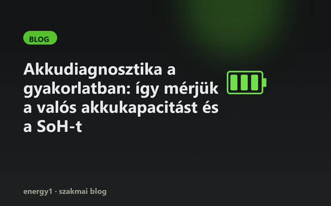 Akkudiagnosztika a gyakorlatban: így mérjük a valós akkukapacitást és a SoH-t
