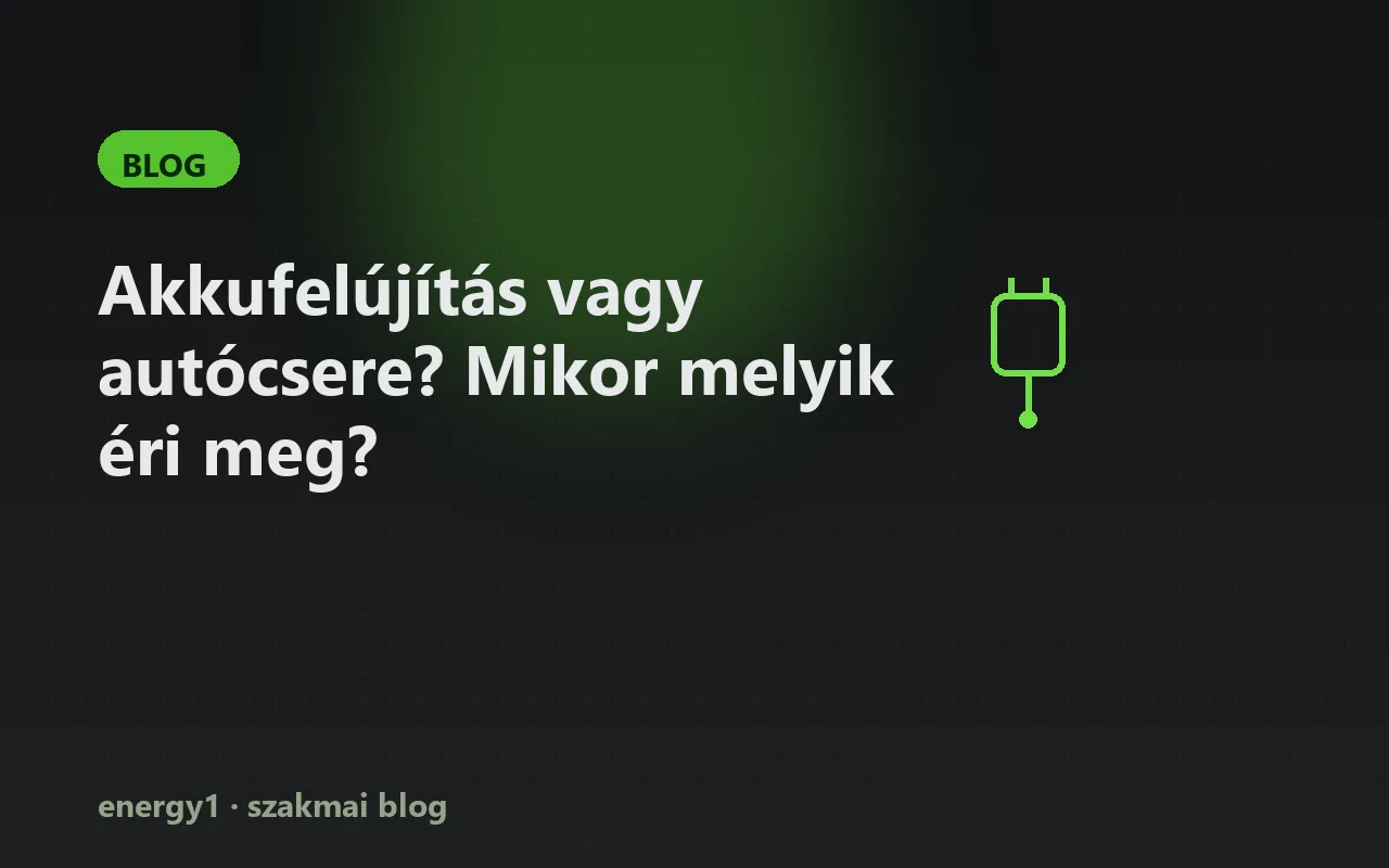 Akkufelújítás vagy autócsere? Mikor melyik éri meg?