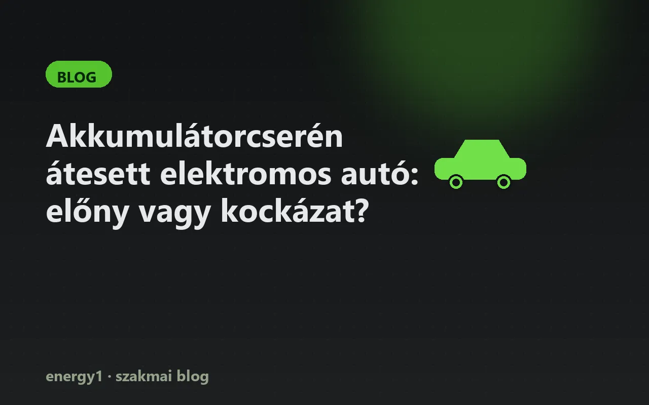 Akkumulátorcserén átesett elektromos autó: előny vagy kockázat?