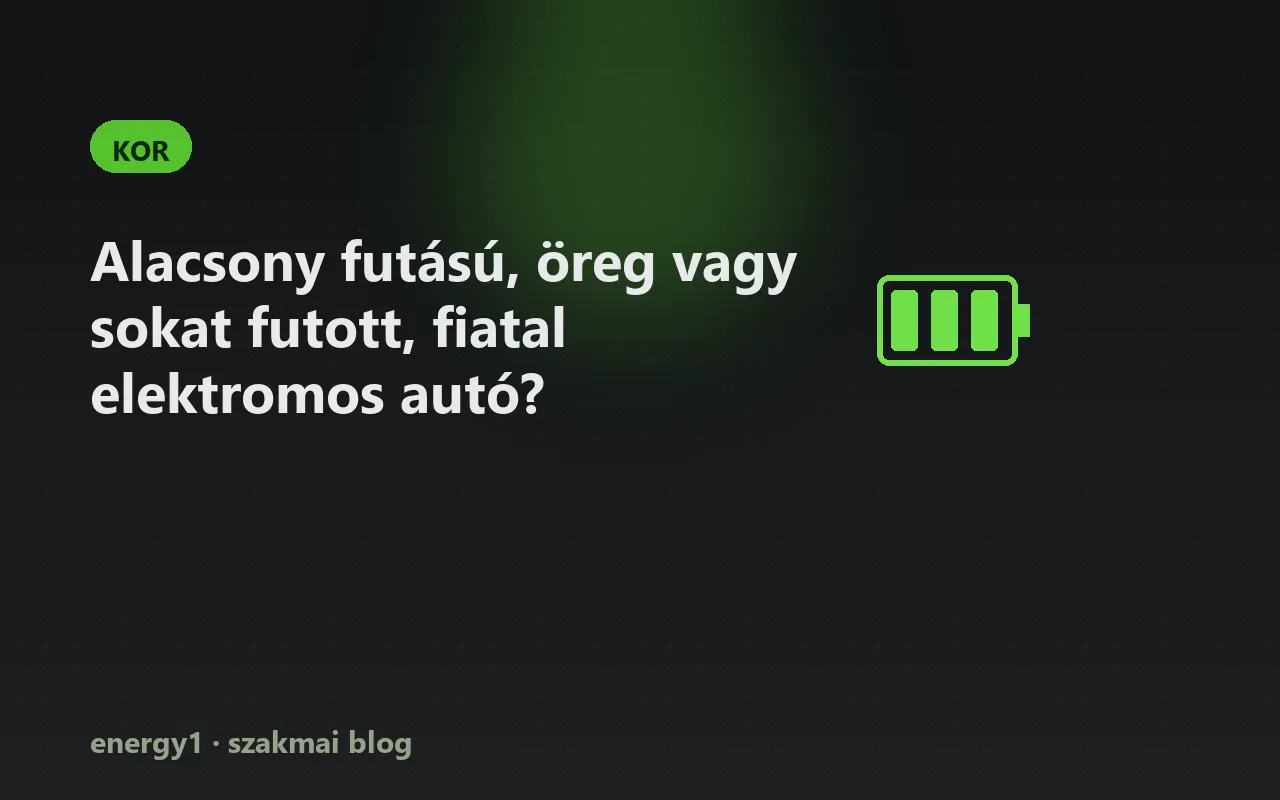 Alacsony futású, öreg vagy sokat futott, fiatal elektromos autó? - kor