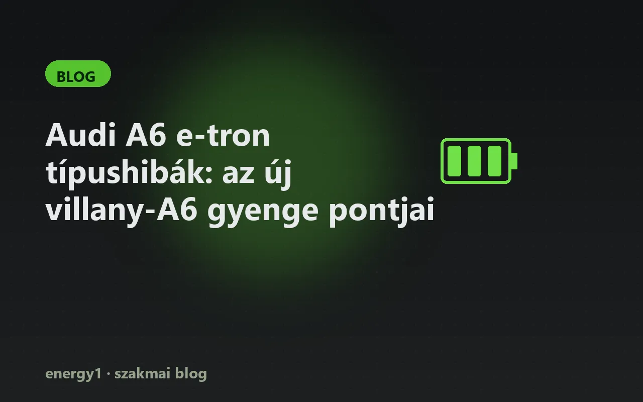 Audi A6 e-tron típushibák: az új villany-A6 gyenge pontjai