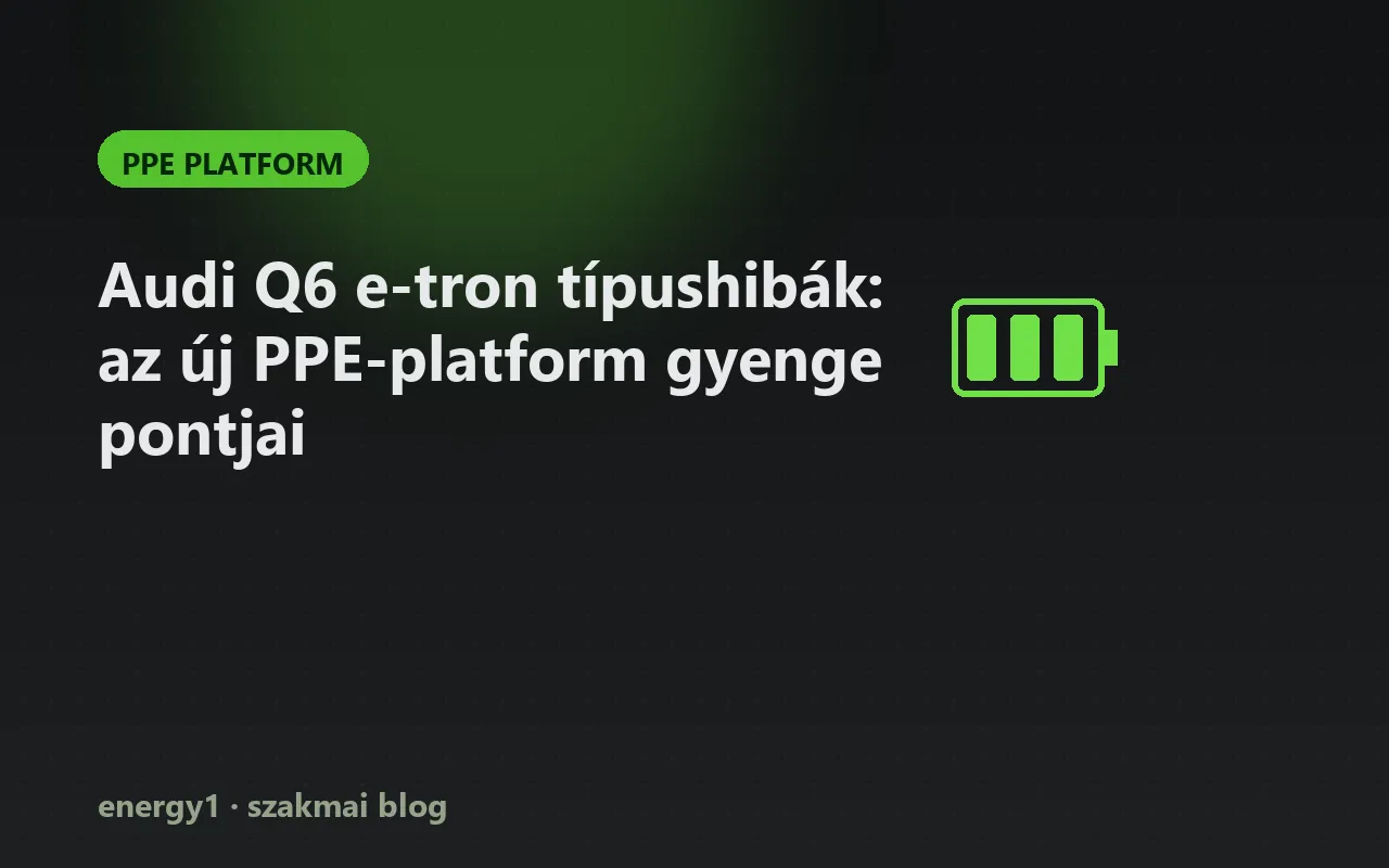 Audi Q6 e-tron típushibák: az új PPE-platform gyenge pontjai - ppe platform