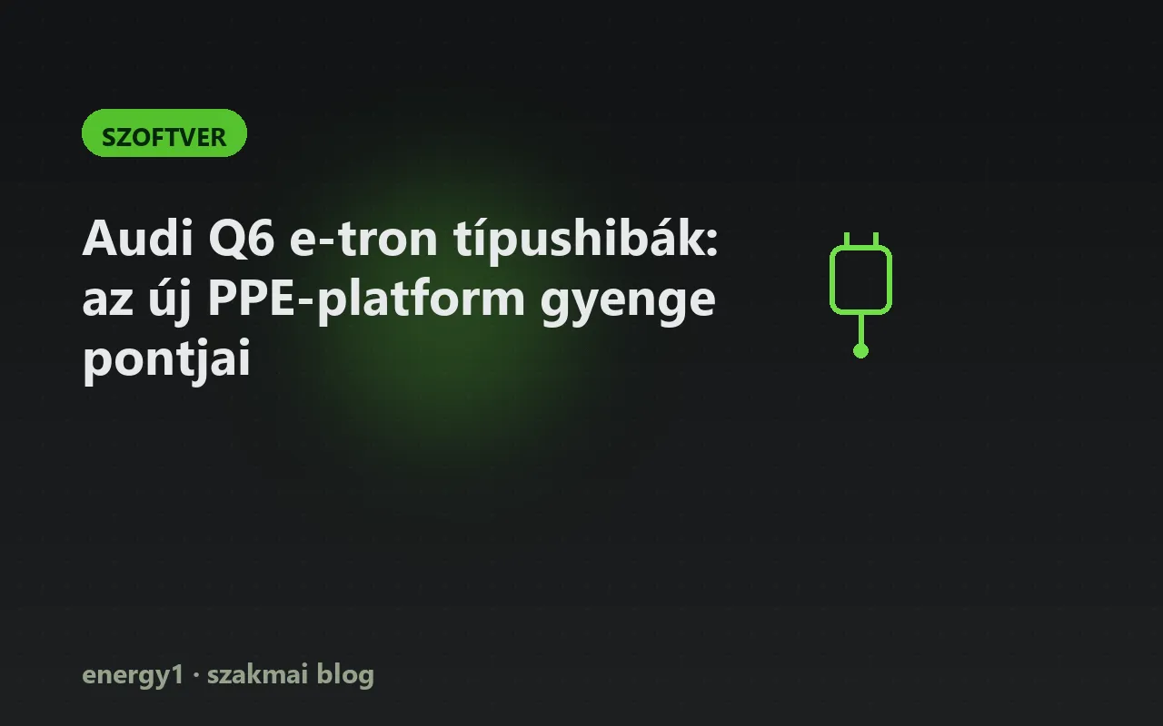 Audi Q6 e-tron típushibák: az új PPE-platform gyenge pontjai - szoftver