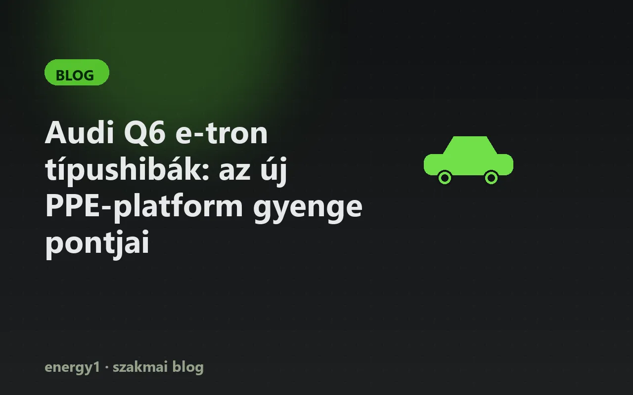 Audi Q6 e-tron típushibák: az új PPE-platform gyenge pontjai