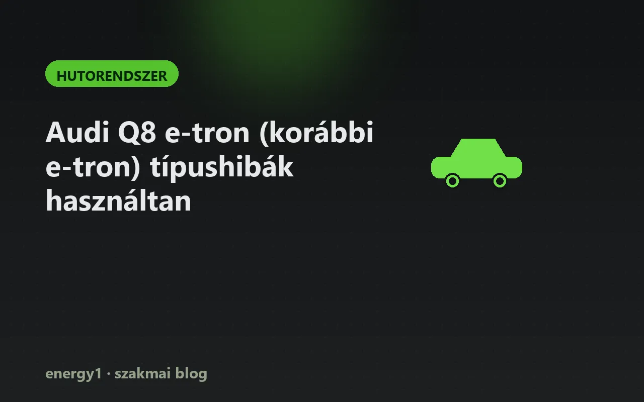 Audi Q8 e-tron (korábbi e-tron) típushibák használtan - hutorendszer
