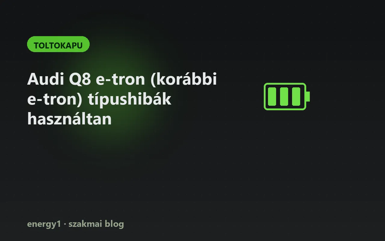 Audi Q8 e-tron (korábbi e-tron) típushibák használtan - toltokapu