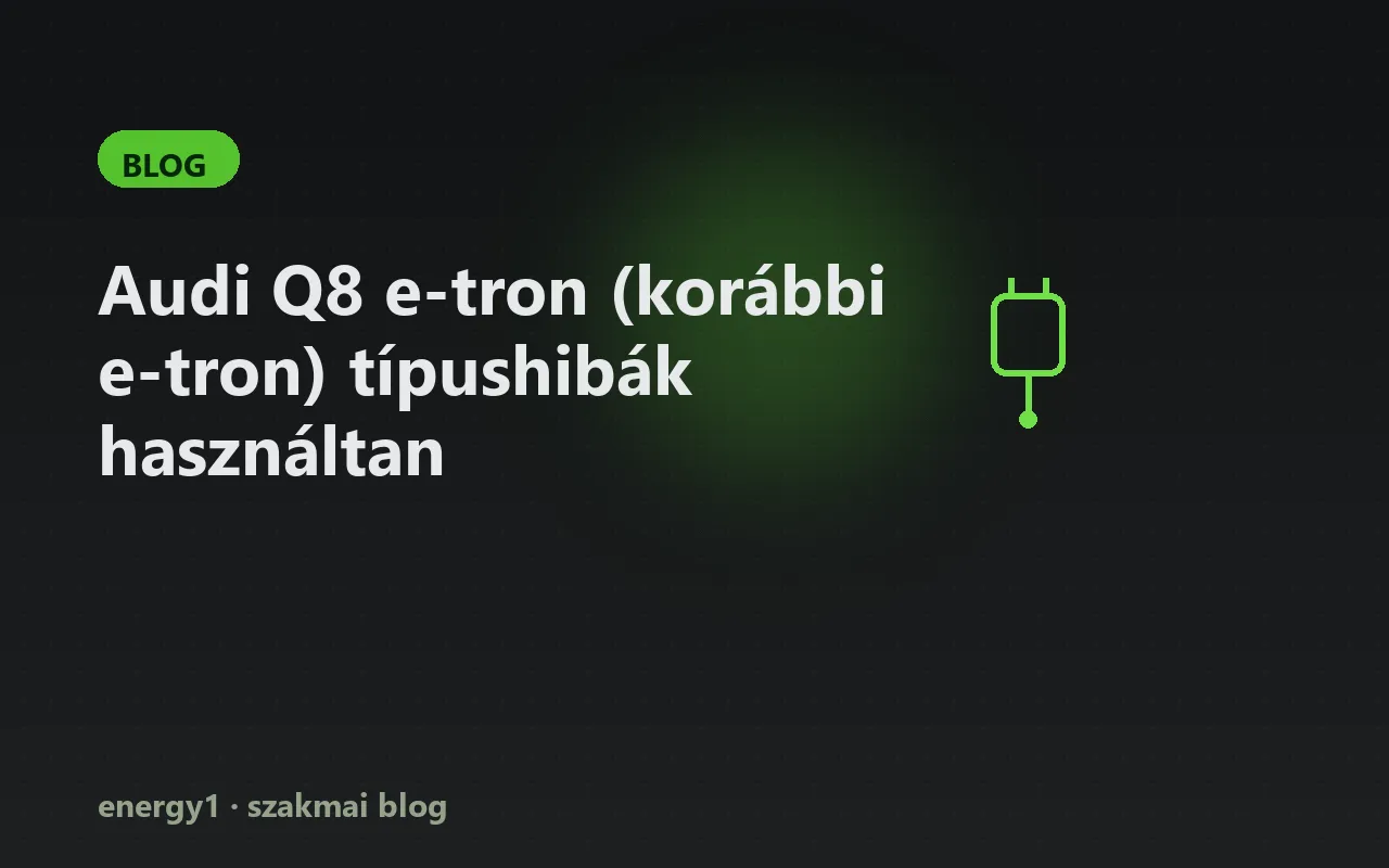 Audi Q8 e-tron (korábbi e-tron) típushibák használtan
