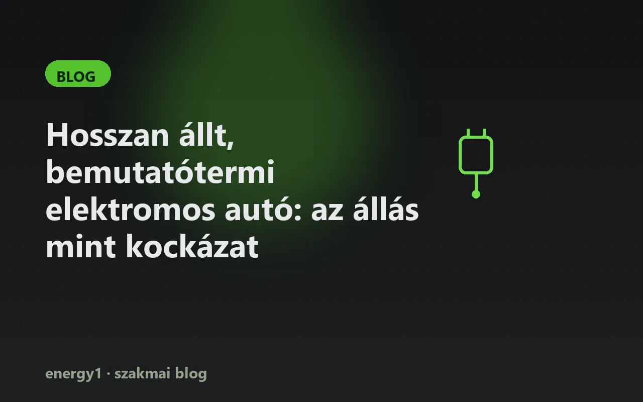 Hosszan állt, bemutatótermi elektromos autó: az állás mint kockázat