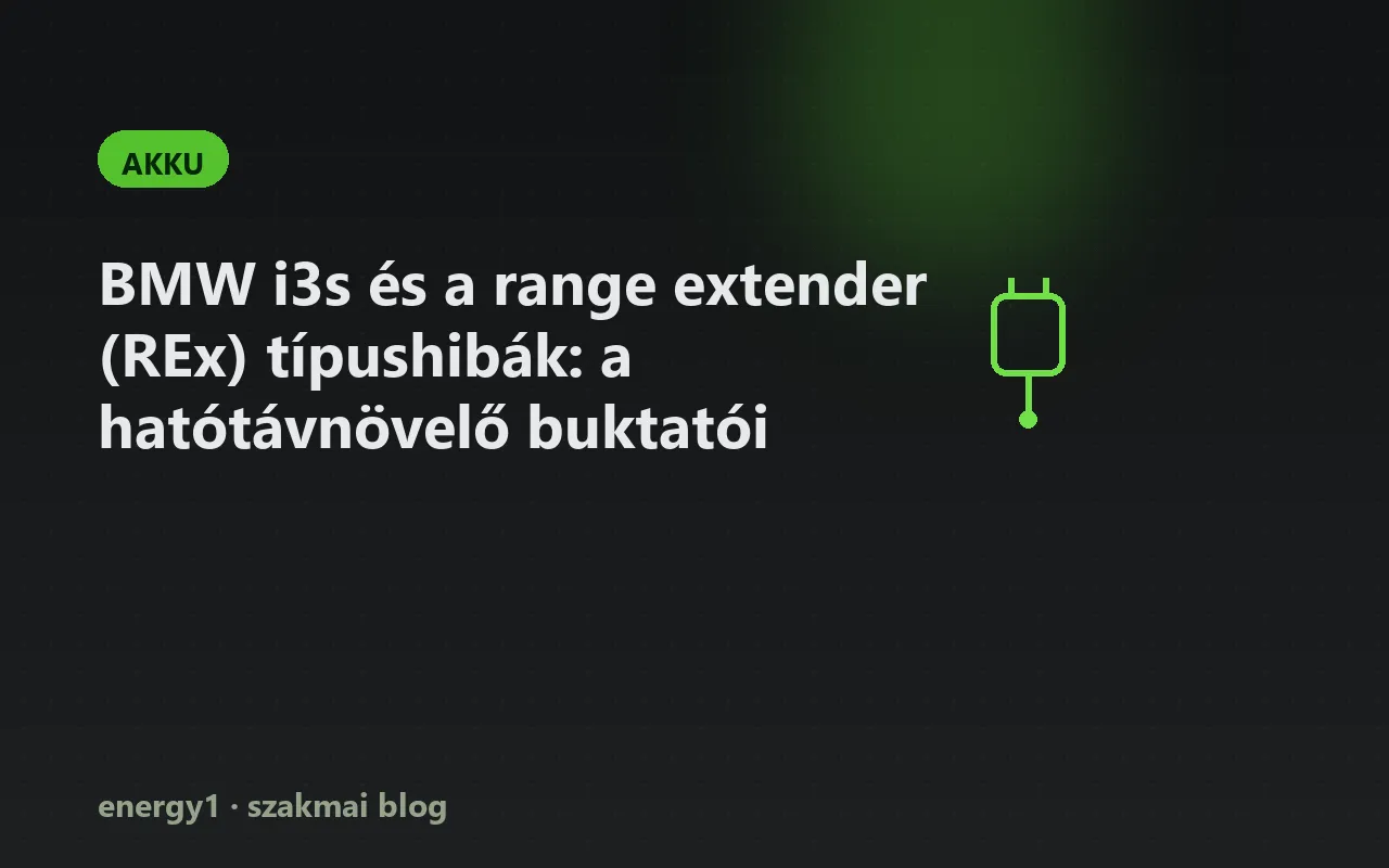 BMW i3s és a range extender (REx) típushibák: a hatótávnövelő buktatói - akku