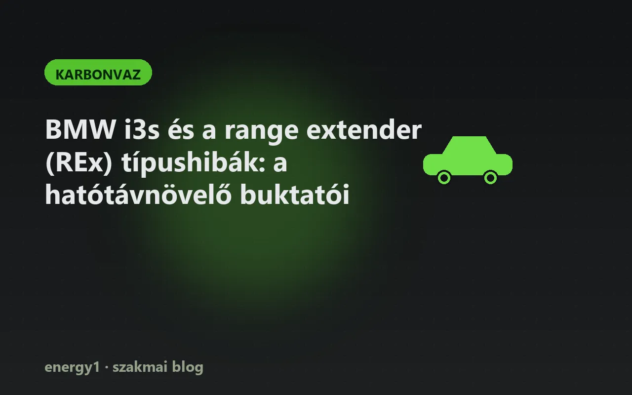 BMW i3s és a range extender (REx) típushibák: a hatótávnövelő buktatói - karbonvaz