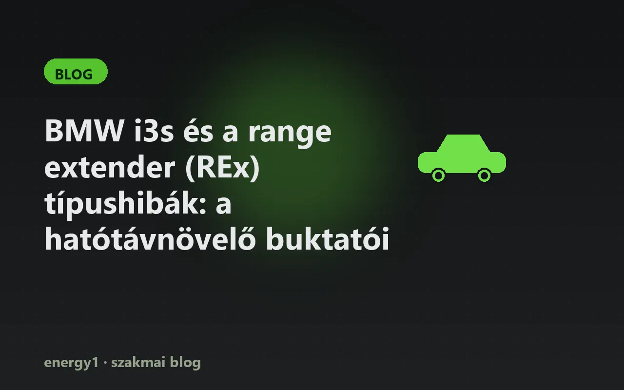 BMW i3s és a range extender (REx) típushibák: a hatótávnövelő buktatói