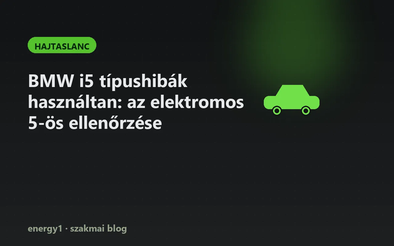 BMW i5 típushibák használtan: az elektromos 5-ös ellenőrzése - hajtaslanc