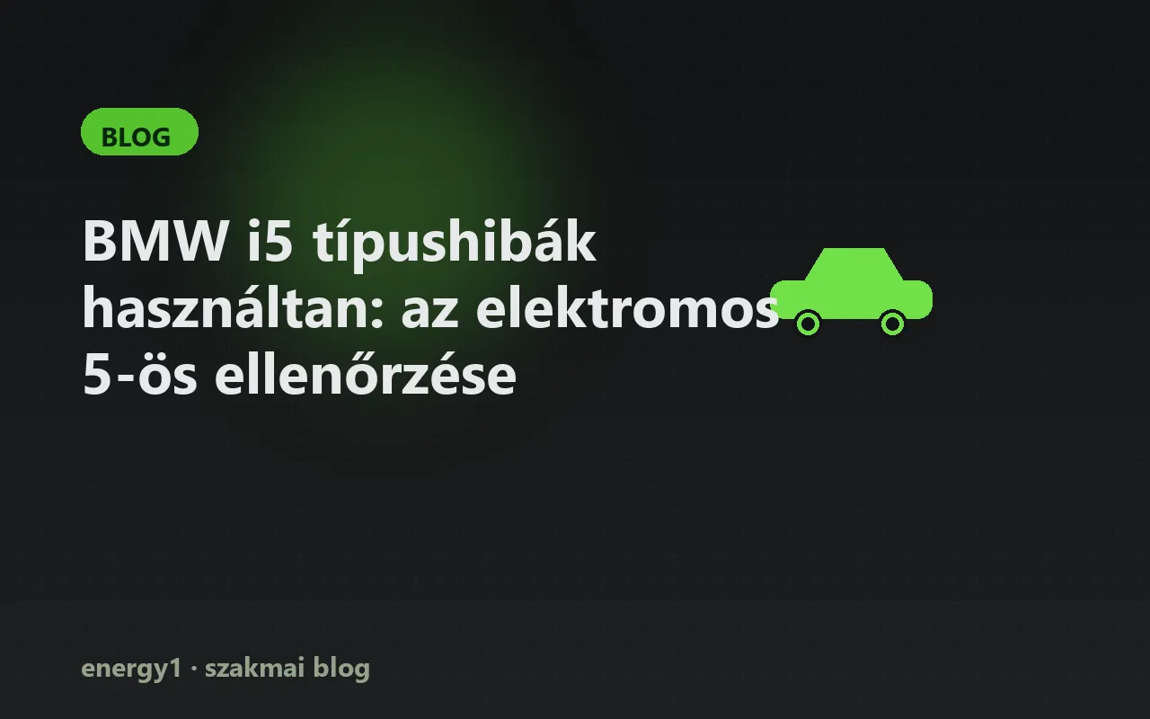 BMW i5 típushibák használtan: az elektromos 5-ös ellenőrzése
