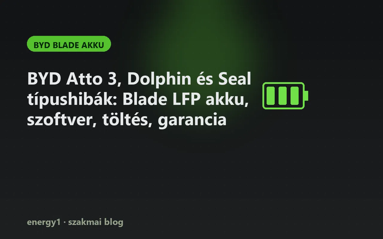 BYD Atto 3, Dolphin és Seal típushibák: Blade LFP akku, szoftver, töltés, garancia - byd blade akku