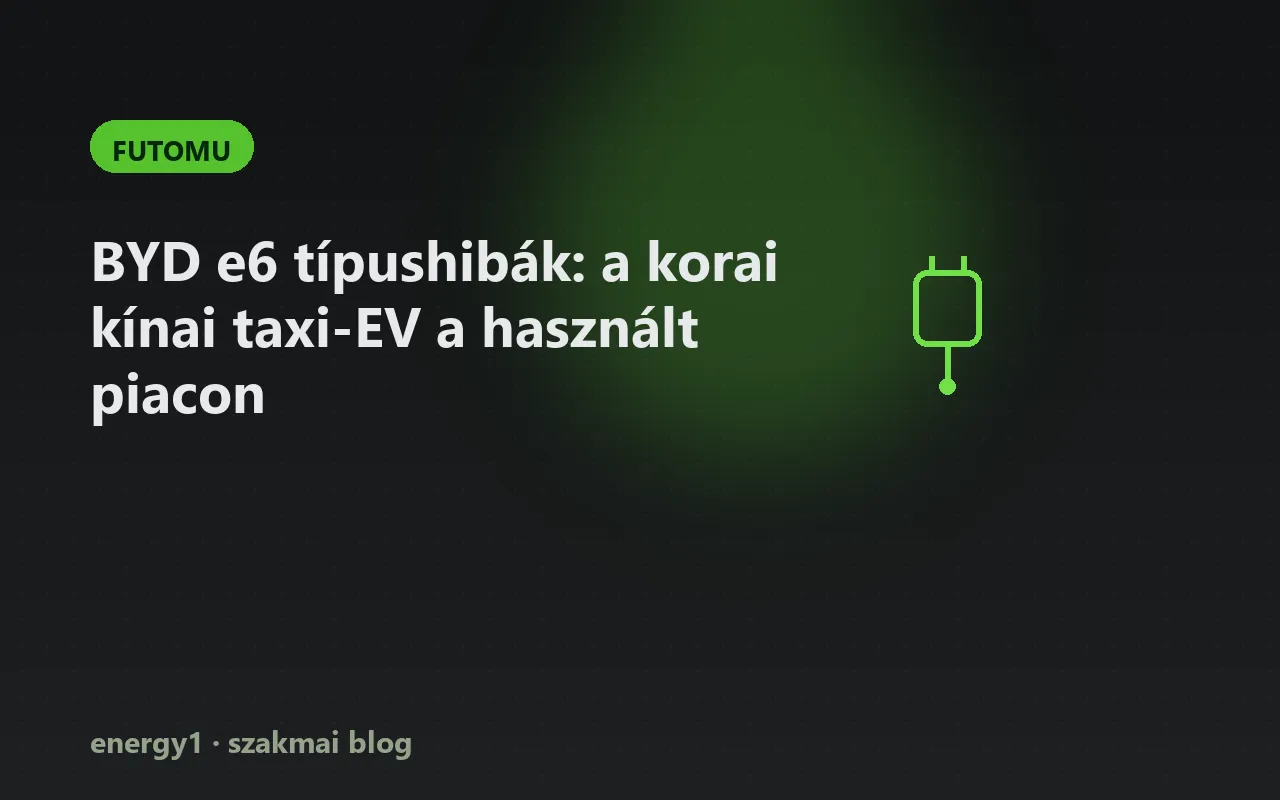 BYD e6 típushibák: a korai kínai taxi-EV a használt piacon - futomu