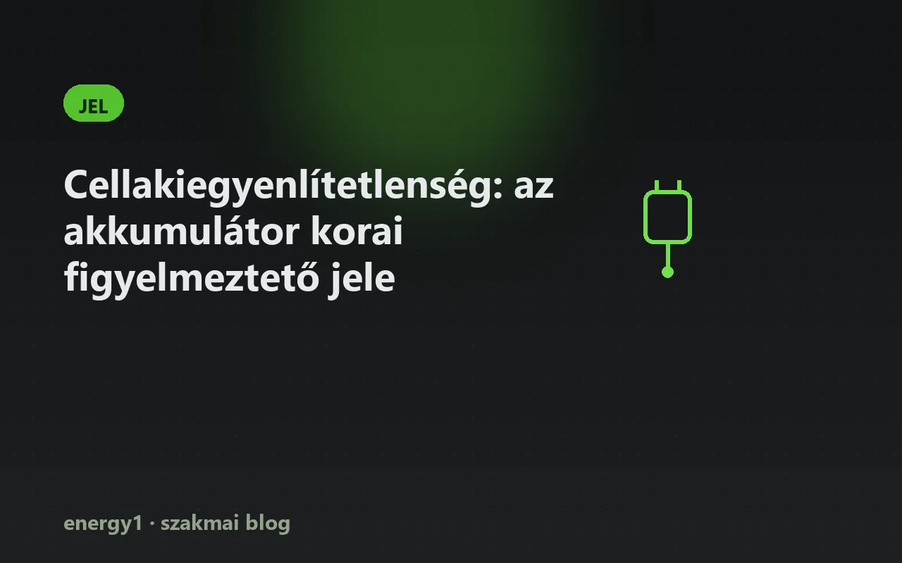Cellakiegyenlítetlenség: az akkumulátor korai figyelmeztető jele - jel