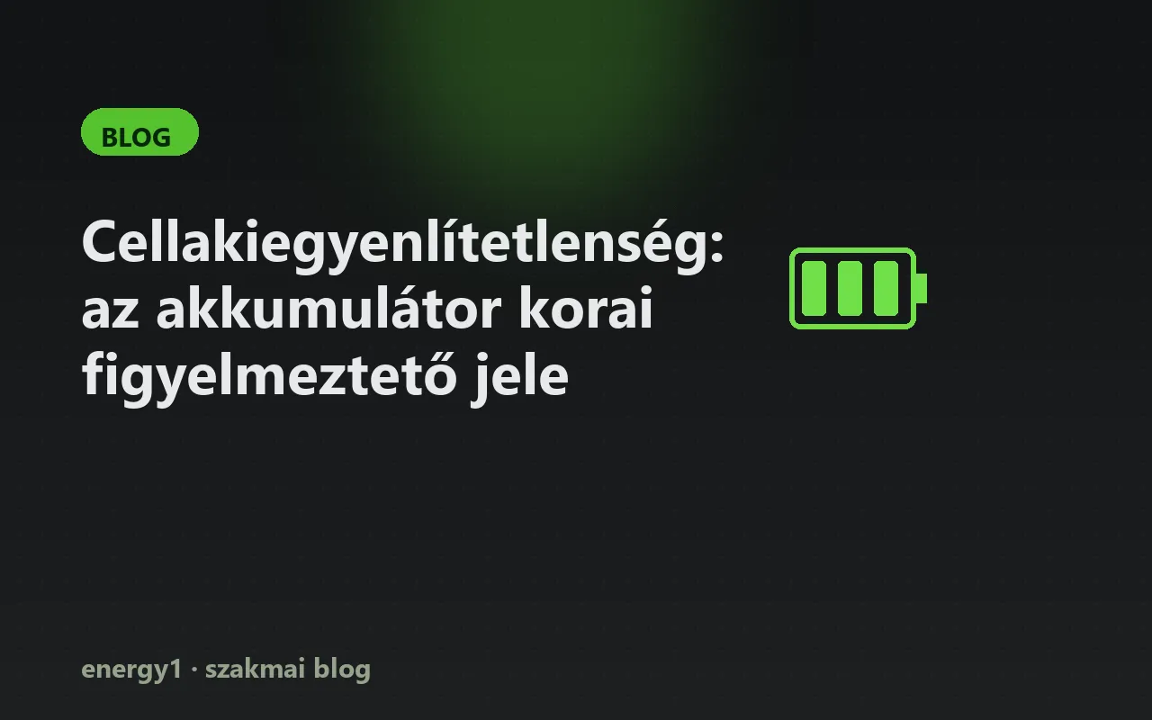 Cellakiegyenlítetlenség: az akkumulátor korai figyelmeztető jele
