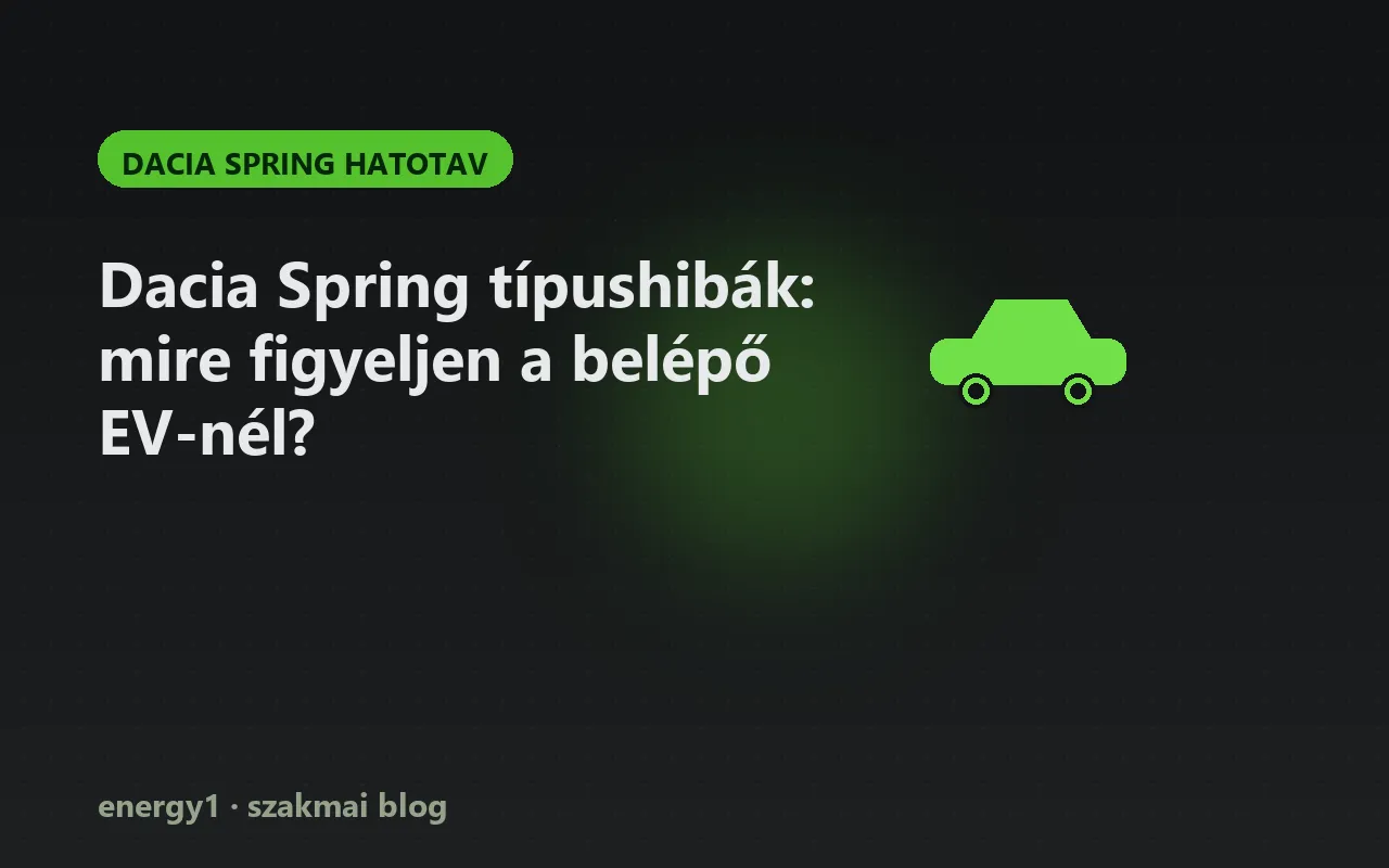 Dacia Spring típushibák: mire figyeljen a belépő EV-nél? - dacia spring hatotav