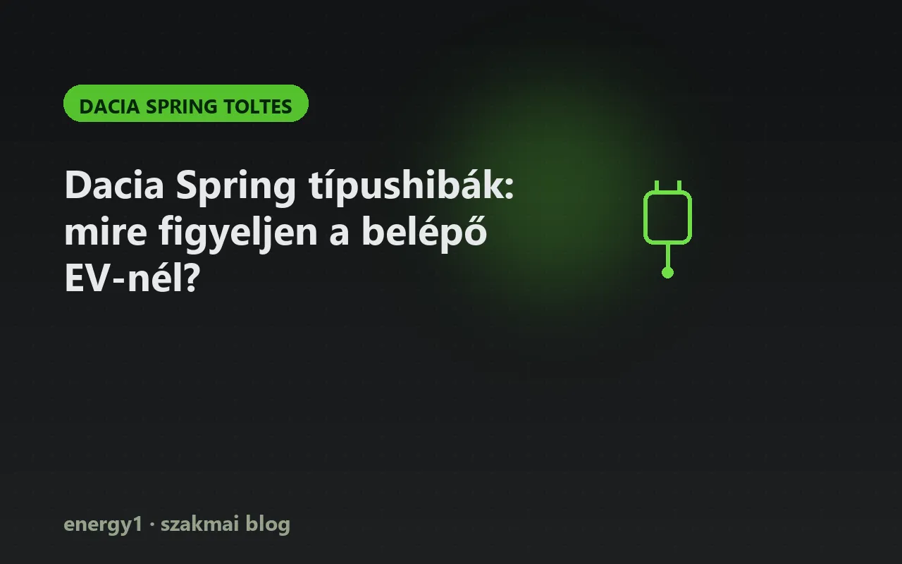 Dacia Spring típushibák: mire figyeljen a belépő EV-nél? - dacia spring toltes