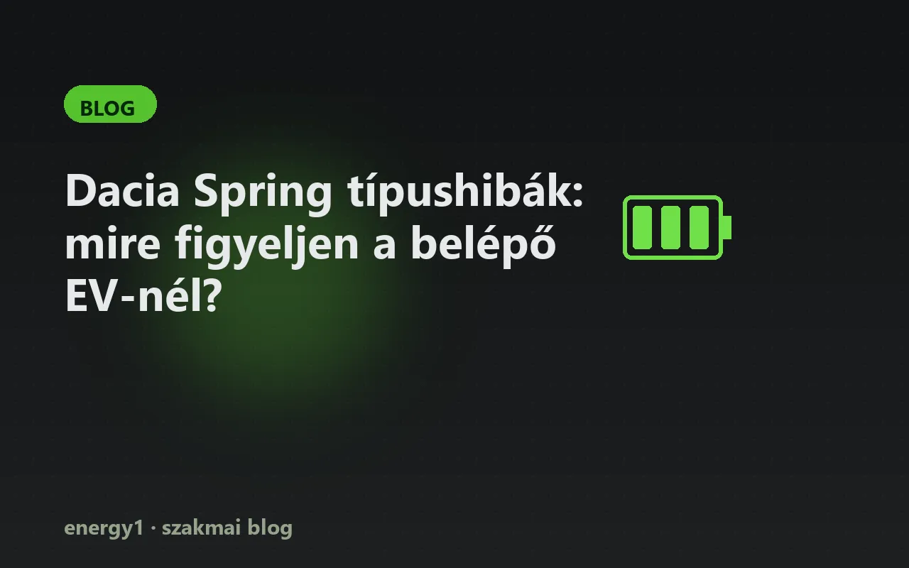 Dacia Spring típushibák: mire figyeljen a belépő EV-nél?