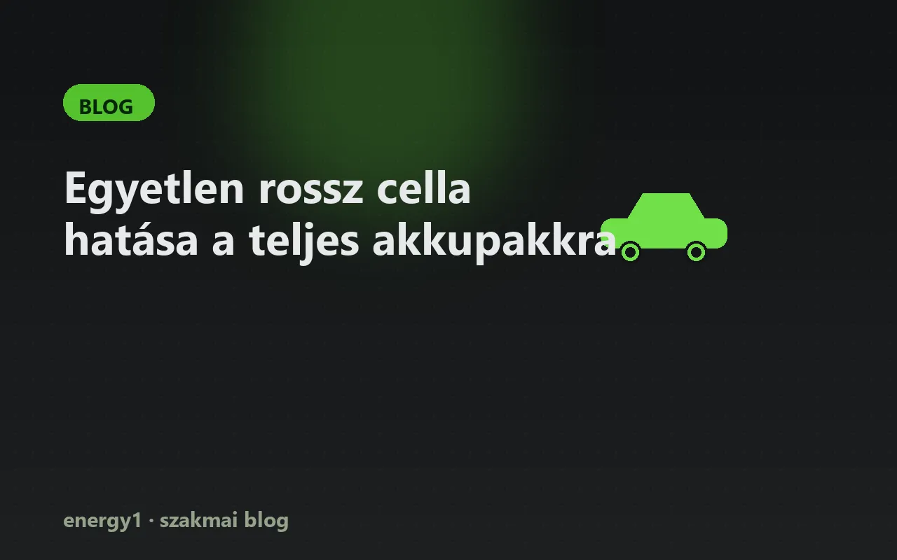 Egyetlen rossz cella hatása a teljes akkupakkra