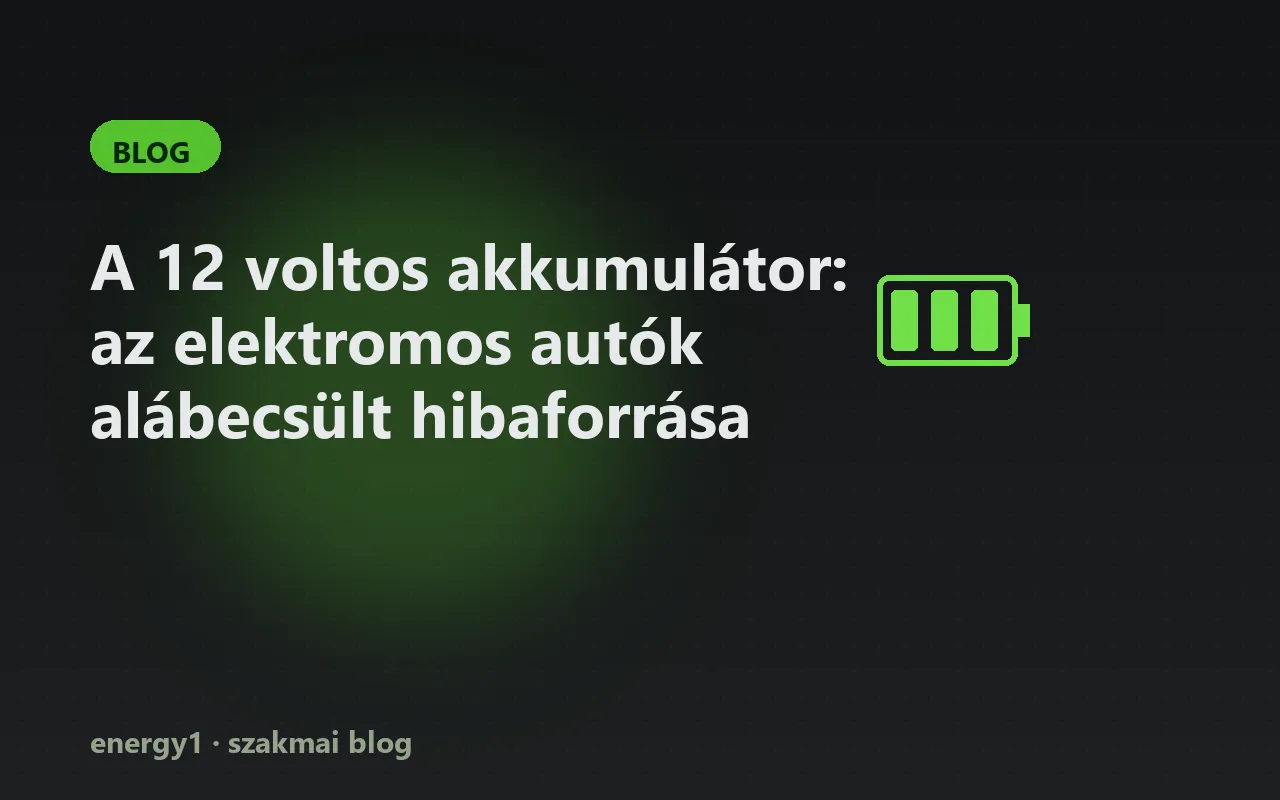 A 12 voltos akkumulátor: az elektromos autók alábecsült hibaforrása