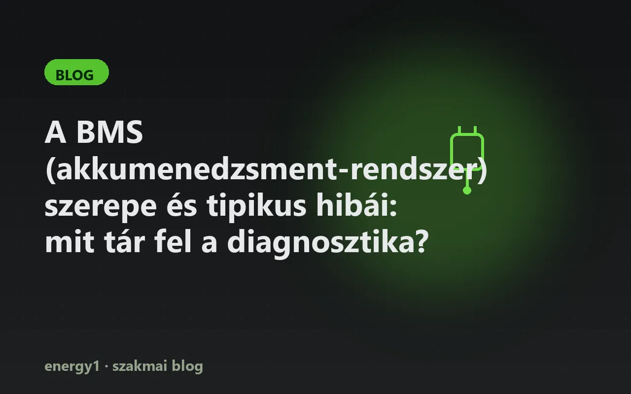 A BMS (akkumenedzsment-rendszer) szerepe és tipikus hibái: mit tár fel a diagnosztika?