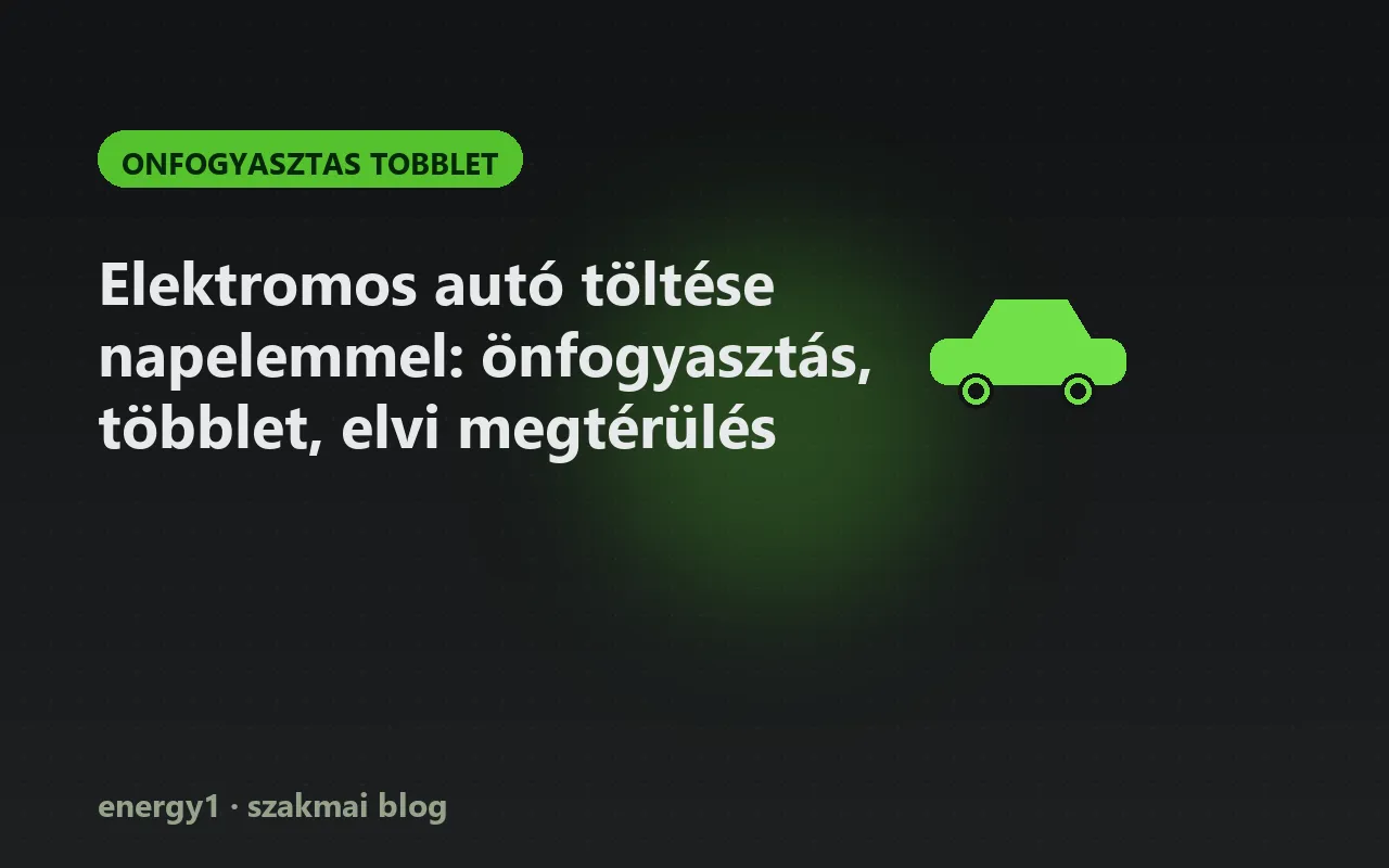 Elektromos autó töltése napelemmel: önfogyasztás, többlet, elvi megtérülés - onfogyasztas tobblet