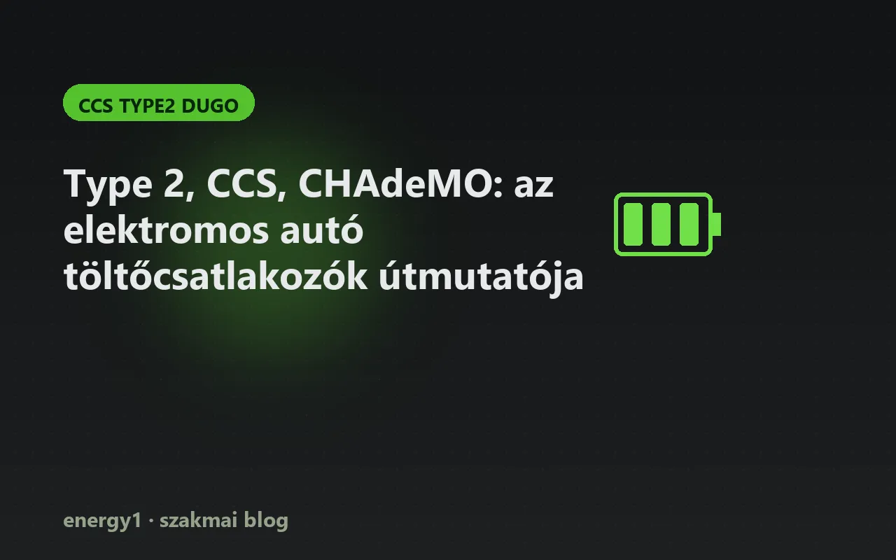 Type 2, CCS, CHAdeMO: az elektromos autó töltőcsatlakozók útmutatója - ccs type2 dugo