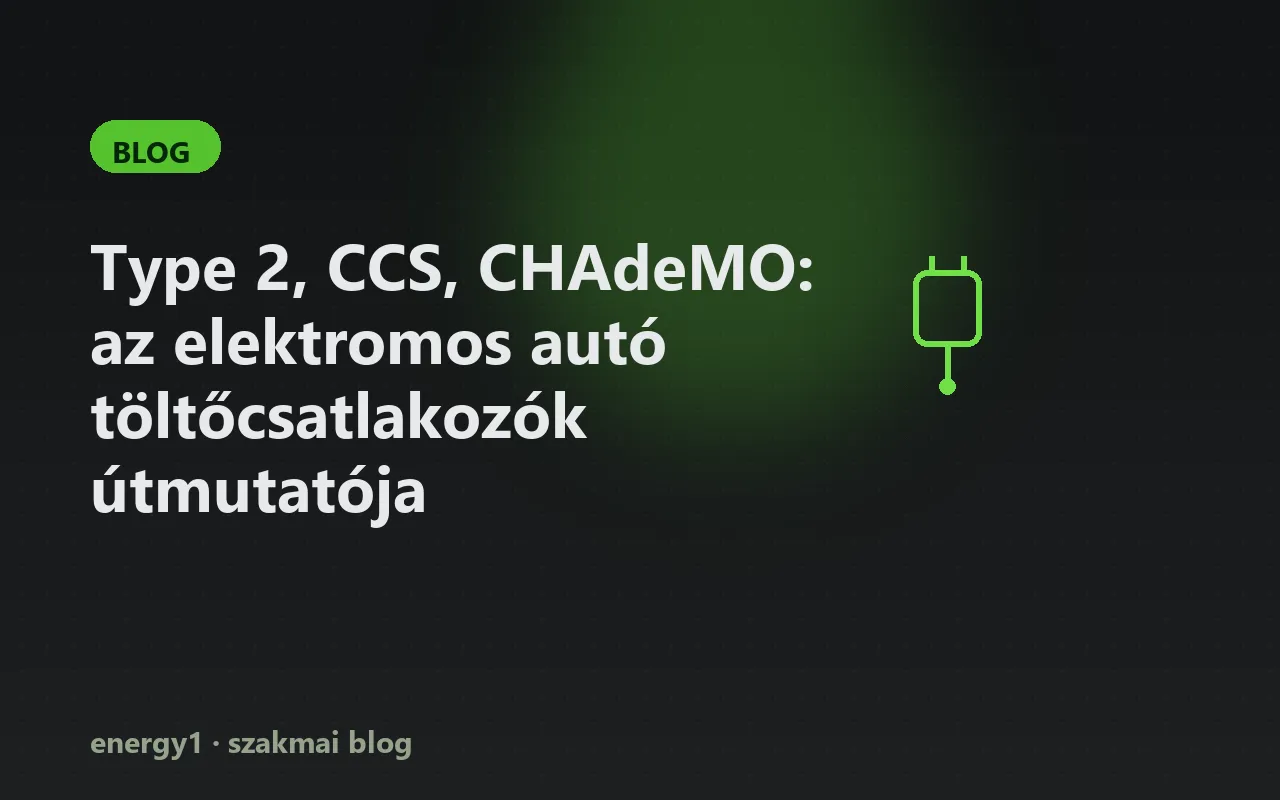 Type 2, CCS, CHAdeMO: az elektromos autó töltőcsatlakozók útmutatója